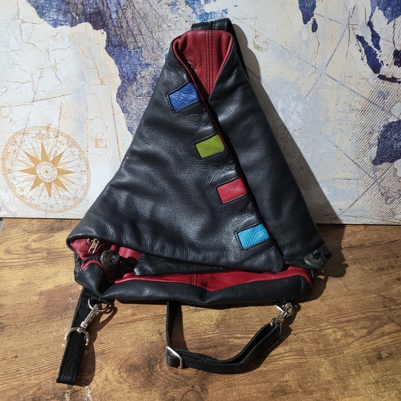 Anita Jackel Leather Designs Handbags - Buttery Soft Colorful Leather Convertible Crossbody, Shoulder, Backpack.